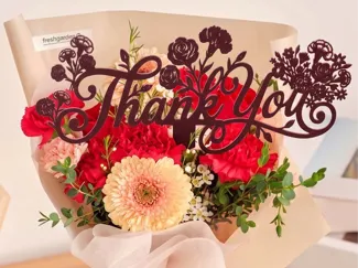 1-Piece "Thank You" Flower Topper for Mother's Day