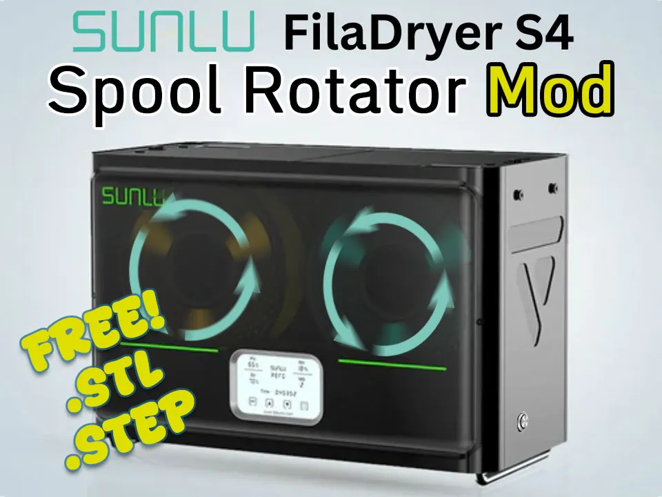Sunlu S4 Spool Rotation Mod Upgrade - Free 3D Print Model - MakerWorld