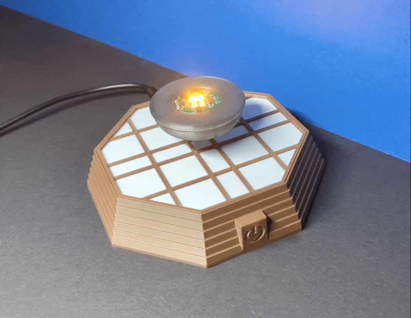 Decorative base shell for magnetic levitation kit