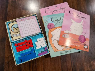 Cat Lady Board Game & Expansion Insert Organizer