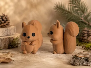 Modelo para impresión 3D: Nutty Buddy - Squirrel & Acorn Cat Toy Set — vista de referencia 4