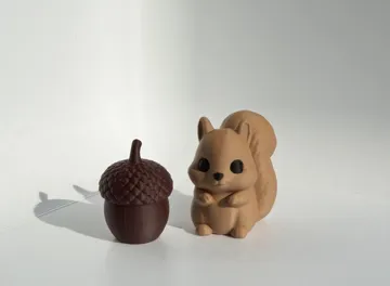 Modelo para impresión 3D: Nutty Buddy - Squirrel & Acorn Cat Toy Set — vista de referencia 5