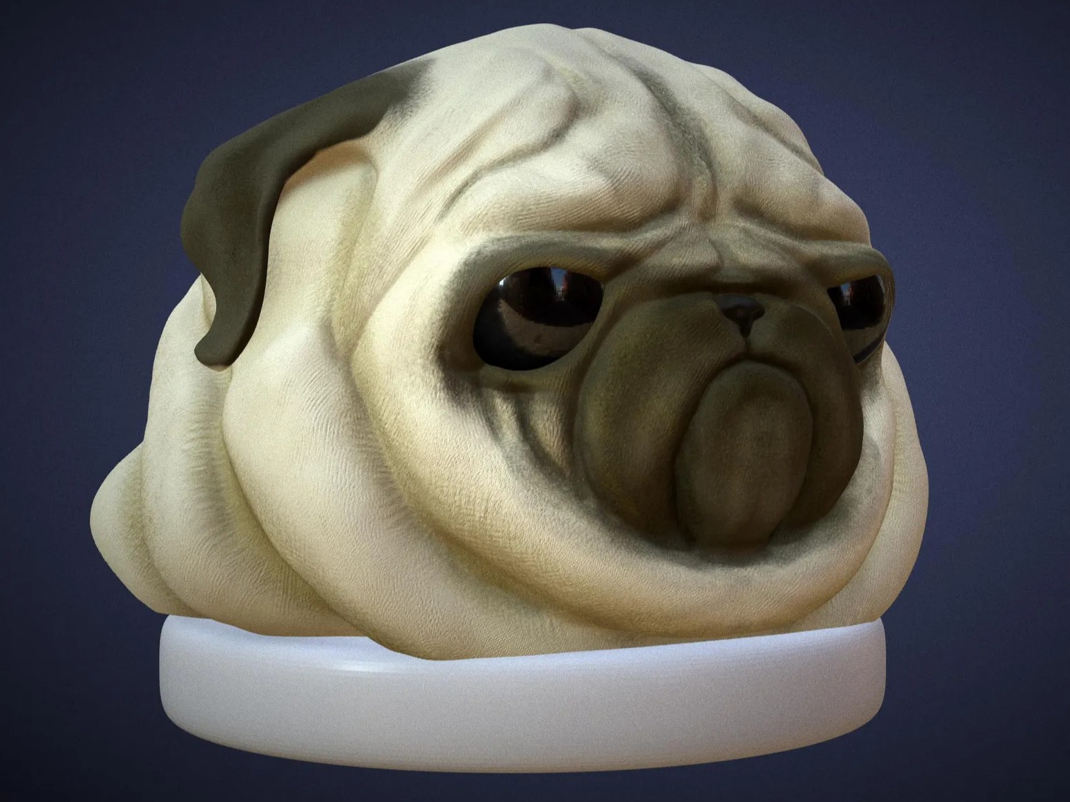 Cute dog (Pug bust) 