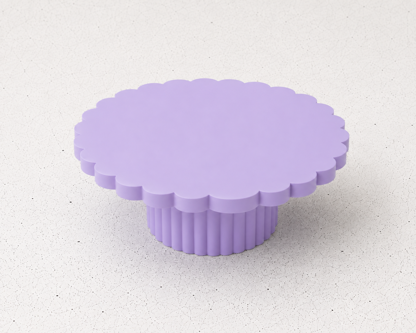 Scalloped Cake Stand | Dessert Display Pedestal - 1