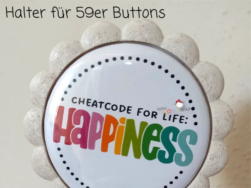 Halter Blume für 59mm Buttons