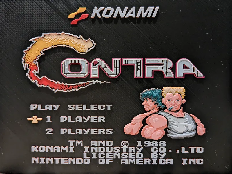 Contra NES Title Screen