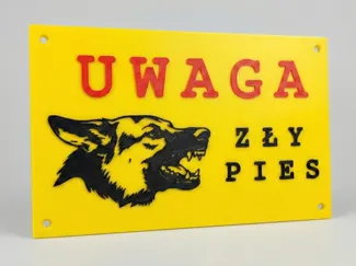 Tabliczka Uwaga zły pies