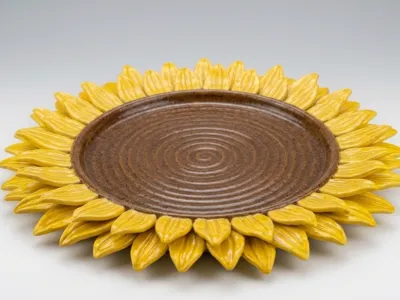 Sunflower Flowerpot Saucer Dish