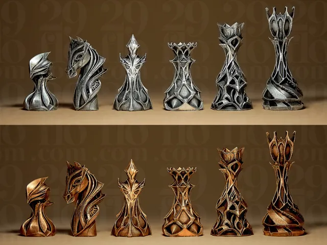 Stylized Chess Set