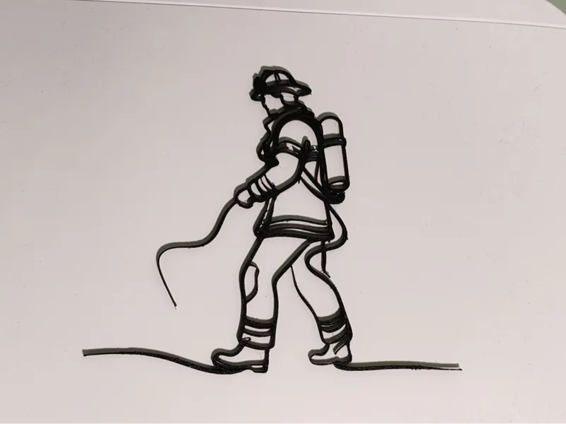 Fireman - artistic tribute - 2d wall art