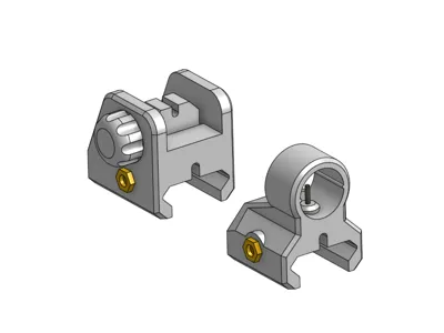 simple sights for standard 20mm Picatinny rail