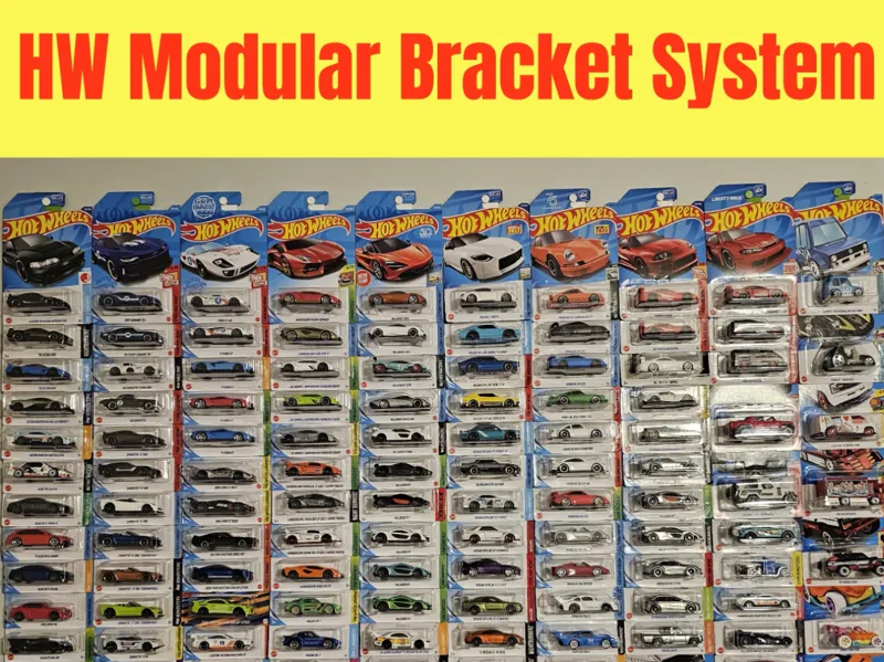 HW Modular Bracket System: 1:64 Carded Vehicles