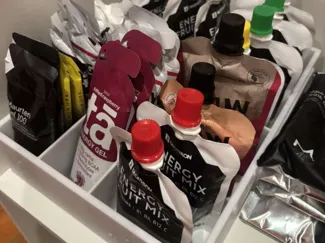 Rangement pour gels et compotes de course