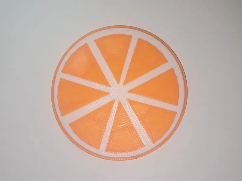 Sottobicchiere a forma d'arancia