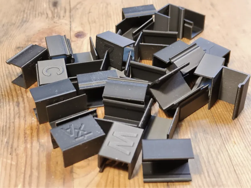 Shelf edge alphabets