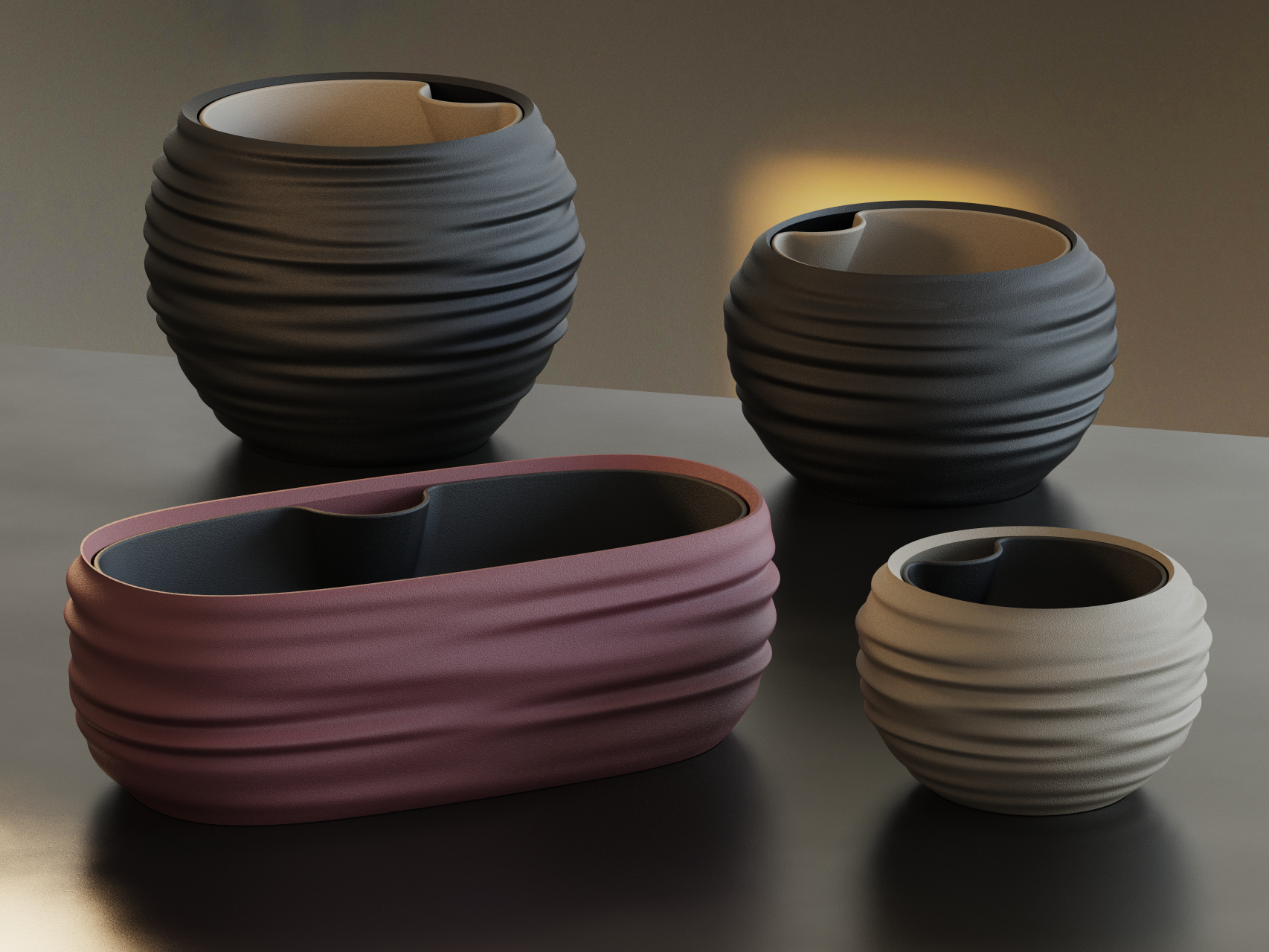 Japandi Wabi-Sabi Self-Watering Planters