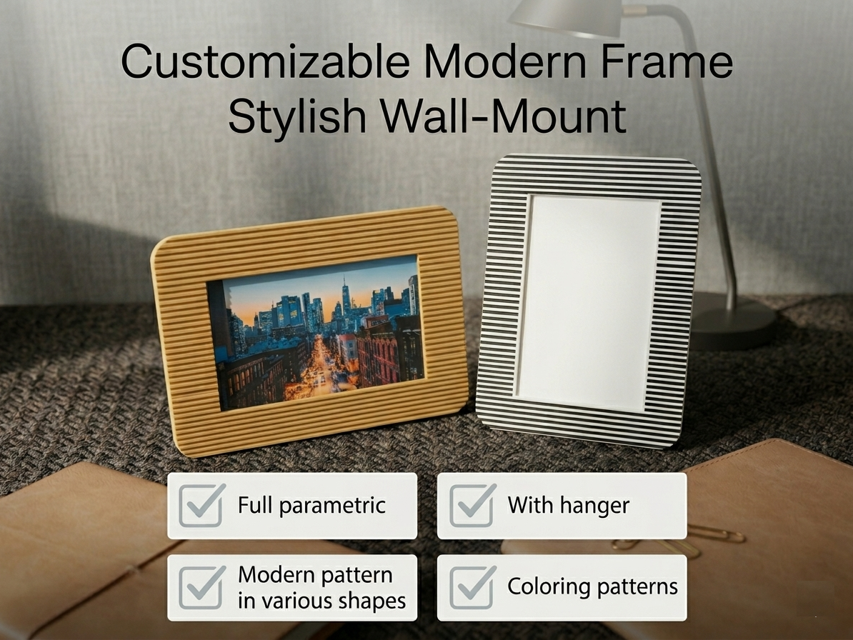 Customizable Modern Photo Frame Stylish Wall-Mount