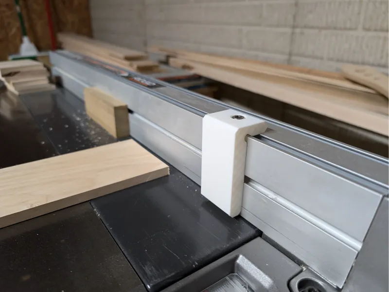 Rigid Tablesaw Fence Miter Stop