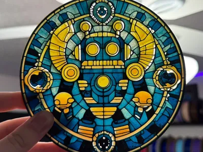 (HueForge) Stained Glass Robot