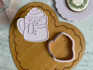 Snowman Cup Cookie Cutter and Stamp