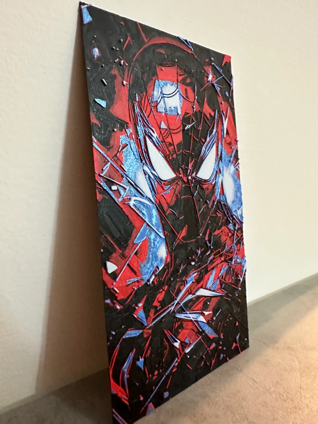 Spiderman hueforge painted final view 2