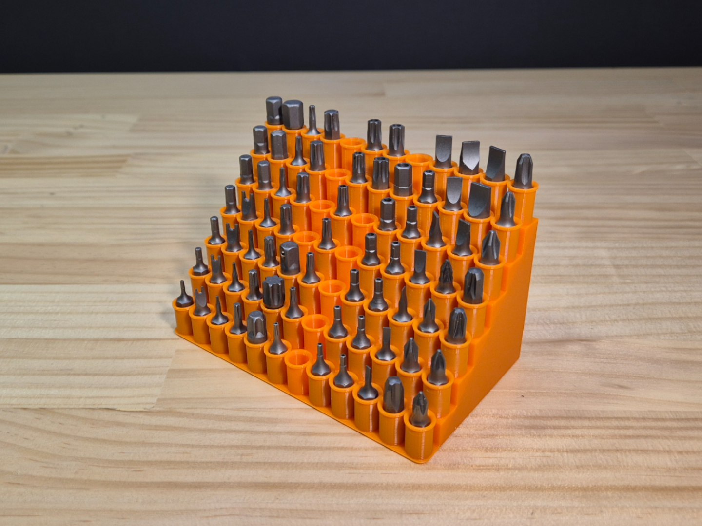 Screw driver 1/4 inch bit stand - 42 or 84 bits