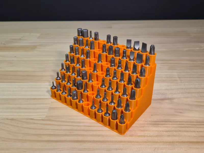 Screw driver 1/4 inch bit stand - 42 or 84 bits
