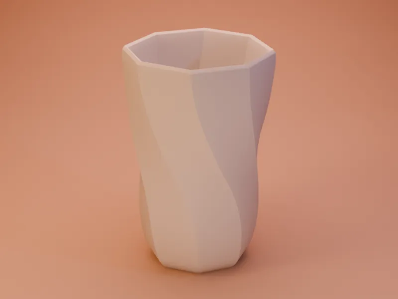 twisted hexagonal flower pot