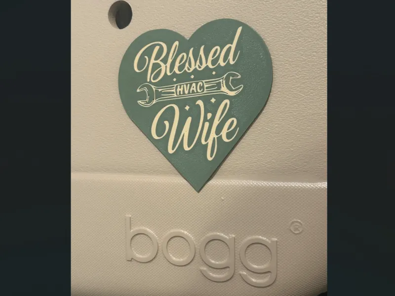 Blessed HVAC Wife Bogg Bag emblem accessory 