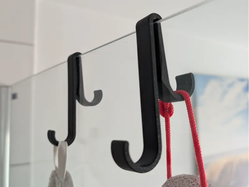 Double Towel Hook (for 6-10mm glas)