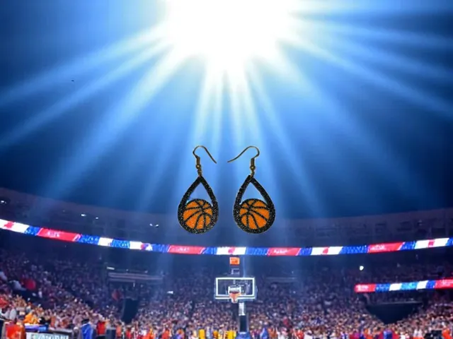 Basket ball in a drop earrings