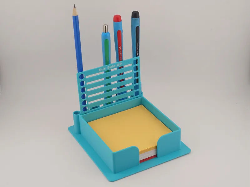 Note Holder with Stencil and Pen Holder