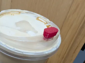 Starbucks lid plug