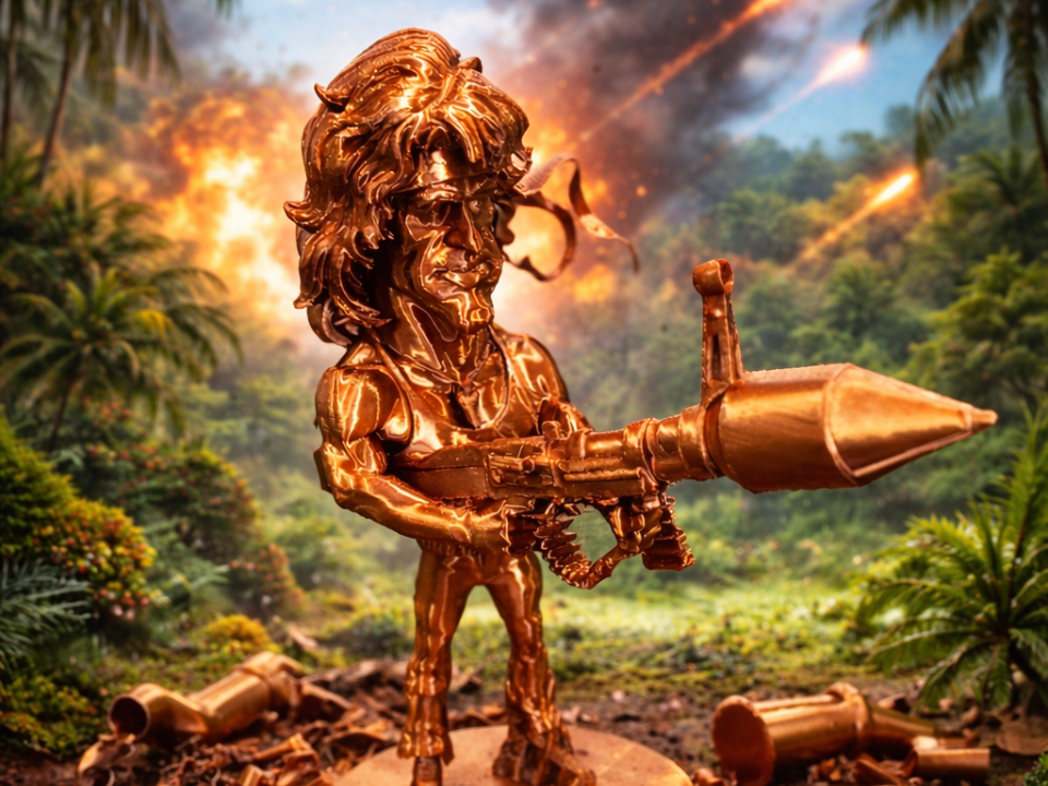 Rambo-Inspired Action Hero – Caricature Edition 