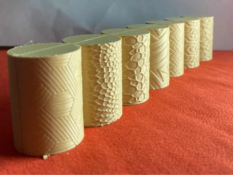 Textured Cylinder with Hidden Pin Connection