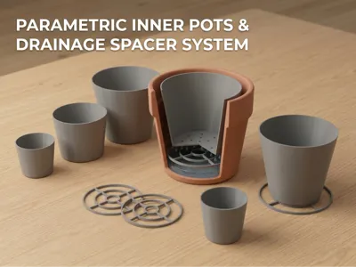 Parametric Flower Planting Pot Generator Customize