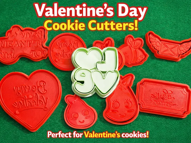 Valentine's Day Cookie Collection Cutters stamps