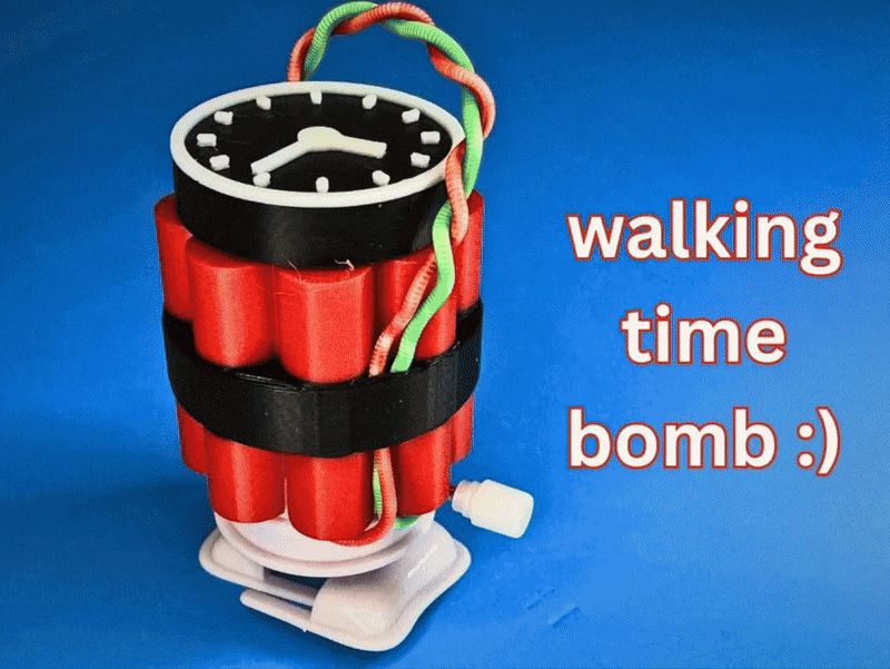 Wind-up Toy Walking Time Bomb