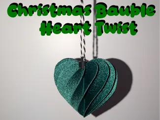 Christmas Bauble / Christmas Ornament Heart Twist