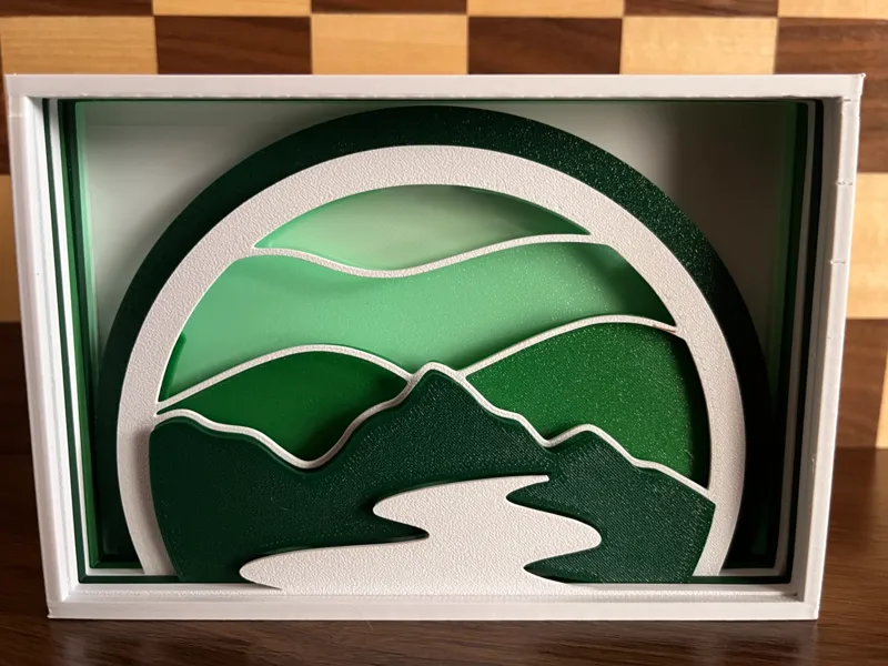 Mountain Scenery Shadowbox