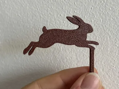 Hare cake topper, zajíc zápich do dortu