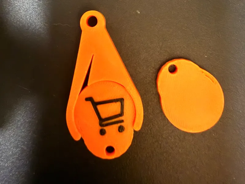Aussie trolley coin and keychain holder