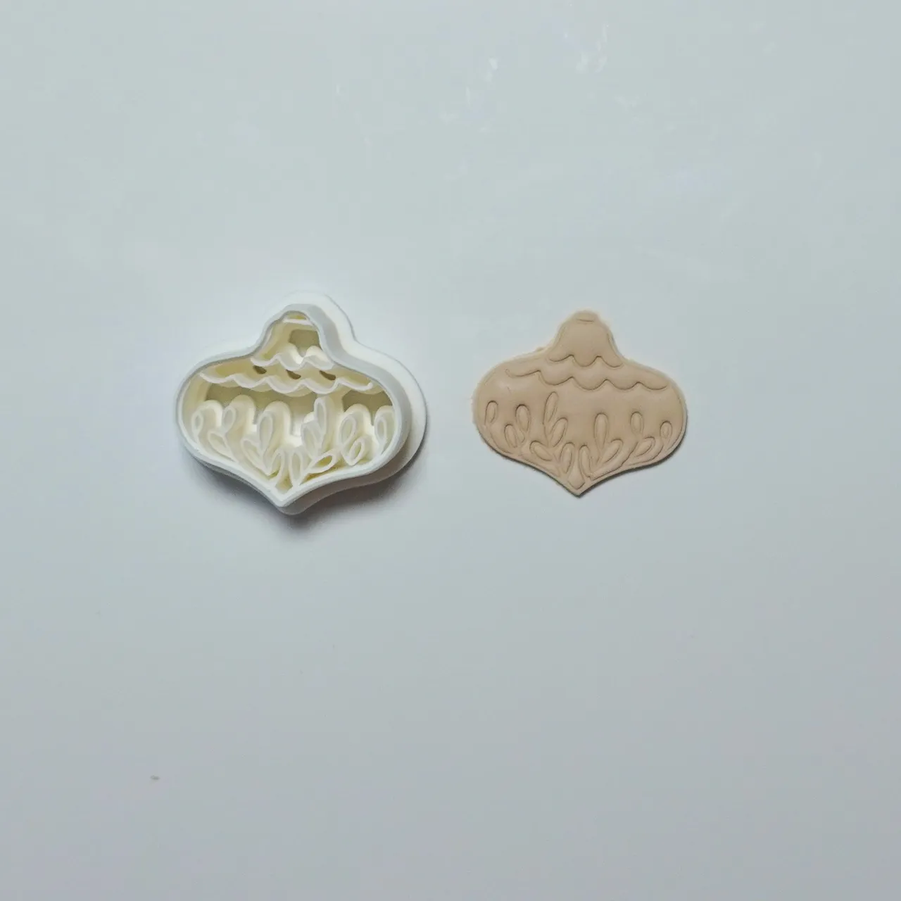 Christmas Bauble Polymer Clay Cutter Earrings view 2