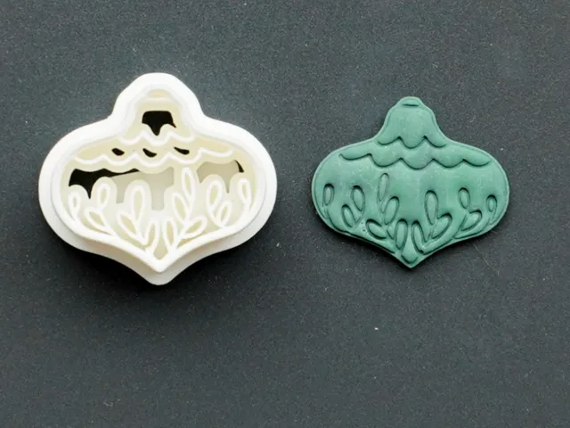 Christmas Bauble Polymer Clay Cutter Earrings