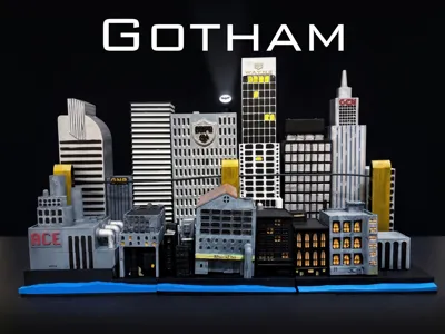 Gotham City-Interlocking Modular Diorama