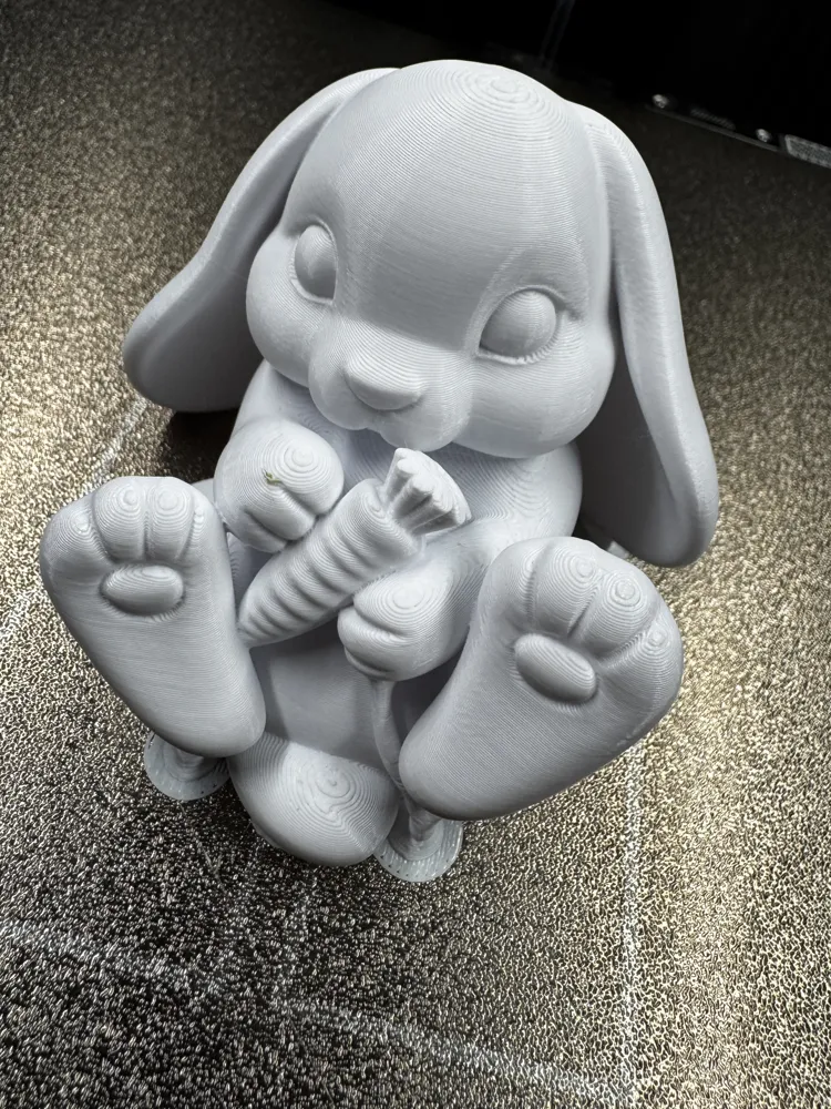 Cute Bunny with Carrot - Free 3D Print Model - MakerWorld