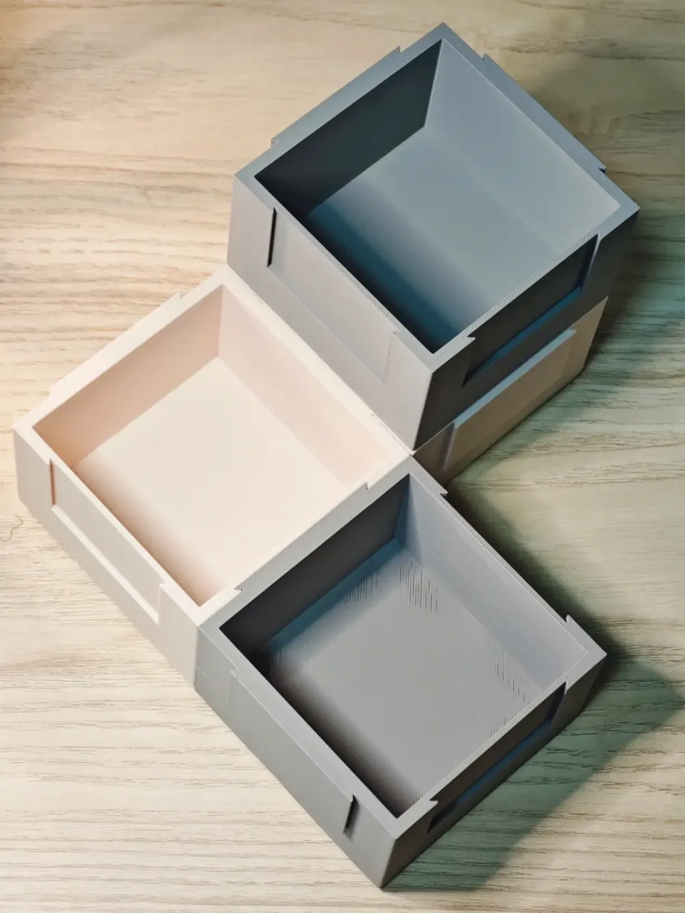 Stackable storage boxes with infinite expandability by AtamiSquare ...