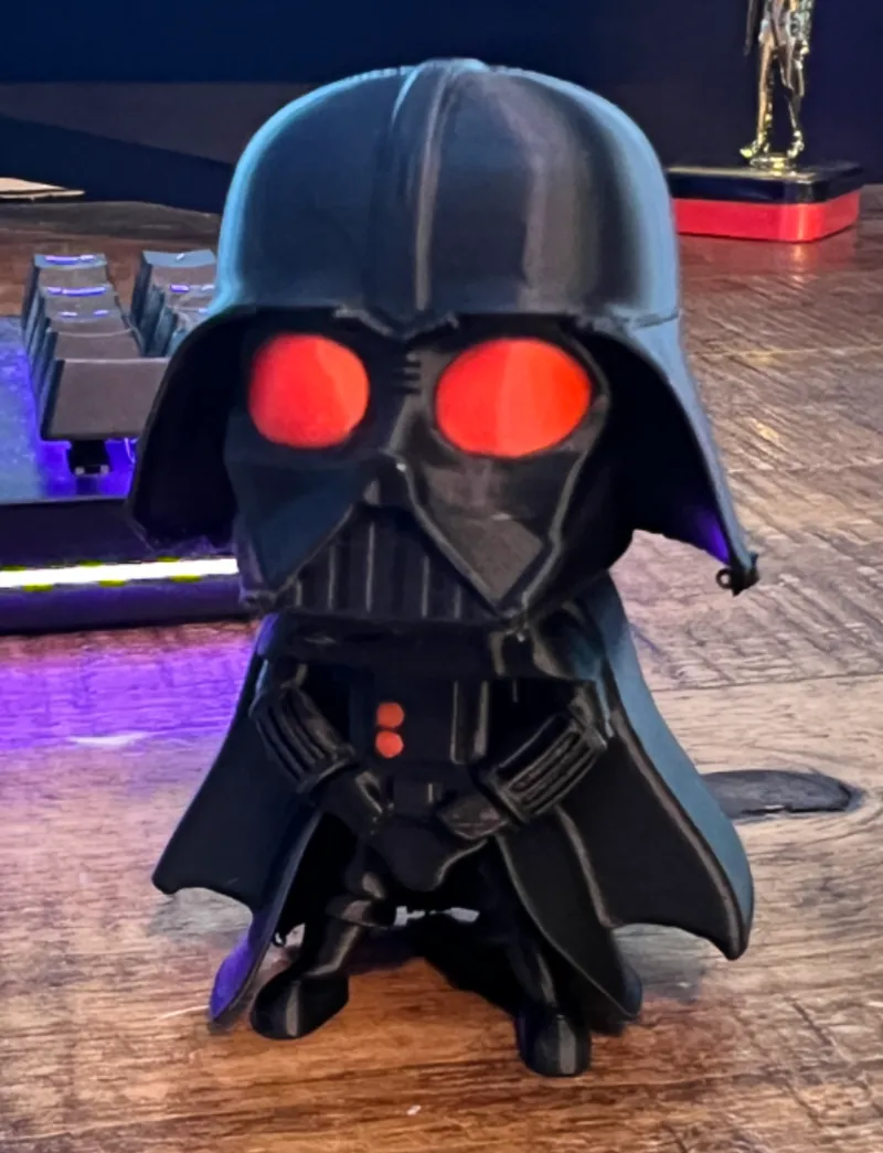 Cute Darth Vader Statue (Red + Black)