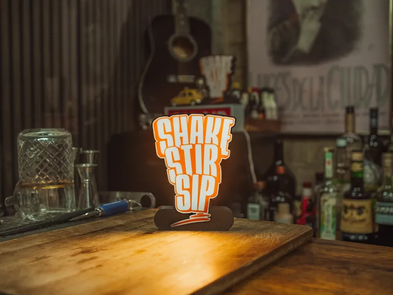 Shake Stir Sip Bar Light