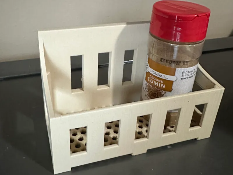 Spice rack with optional feet - or wall mount